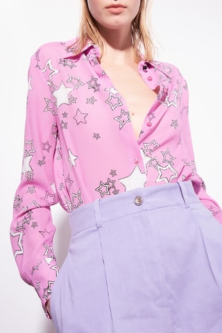 Short en lin - Violet