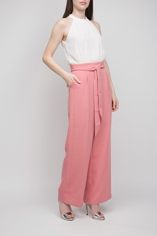 Combinaison trompe-l'œil - Rose et blanc