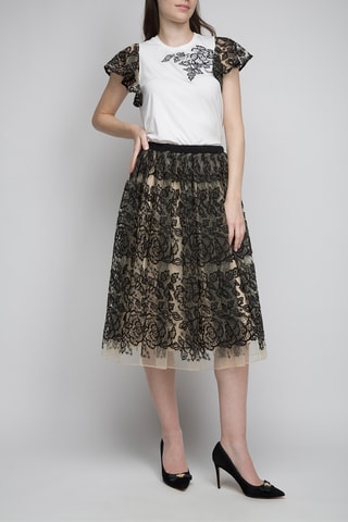 Jupe longue - Noir et nude