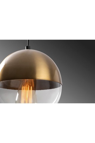 Suspension Bastos - Doré et transparent