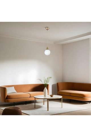 Suspension - Doré et blanc - 40 W