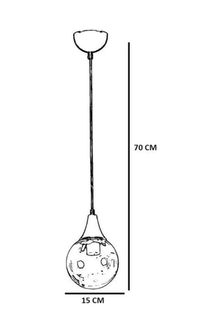 Suspension - Doré et blanc - 40 W
