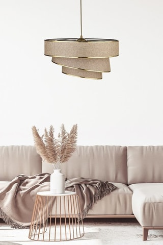 Suspension - Taupe et doré  - 40 W