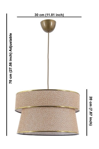 Suspension - Beige et doré - 45 - 60 W