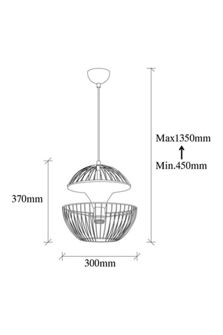 Suspension Telmander - Vert - 40 W