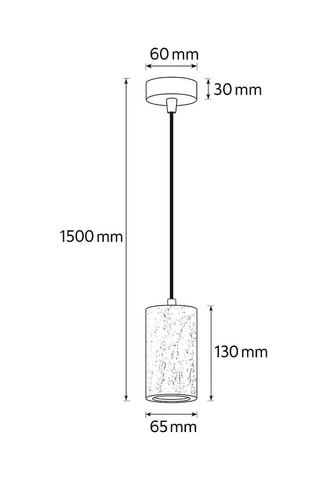 Suspension en onyx Papy - Beige - 10 W
