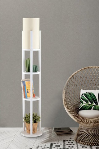 Lampadaire - Blanc - 45 à 60 W - 135 cm