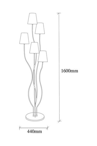 Lampadaire Bonibon - Noir et marron