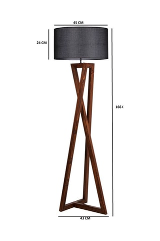 Lampadaire Viran - Blanc et doré - 60 W