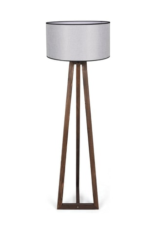 Lampadaire en bois Macka - Blanc - 60 W - 149 cm