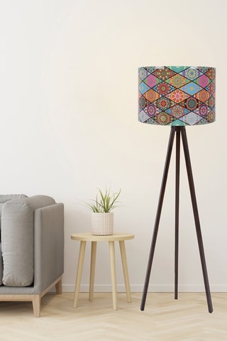 Lampadaire - Bleu et rouge - 60 W - 145 cm