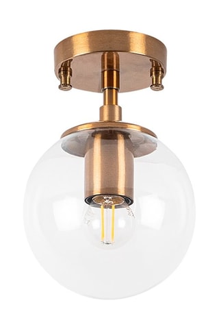 Plafonnier Doré et transparent