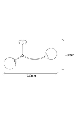 Suspension Kromozom 1011 - Blanc et noir - 2 x 40 W