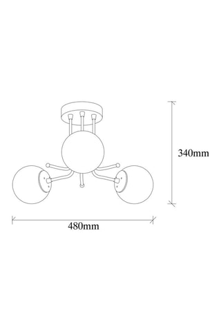 Suspension  - Doré - 3 x 100 W
