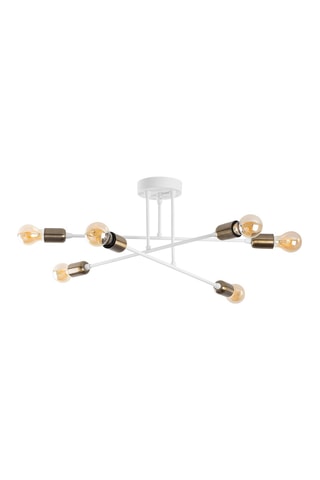 Suspension Fleur - Blanc - 6 x 40 W