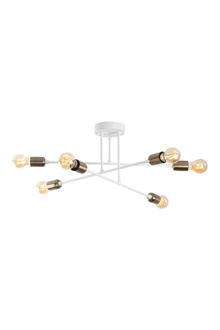 Suspension Fleur - Blanc - 6 x 40 W