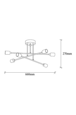 Suspension Fleur - Blanc - 6 x 40 W