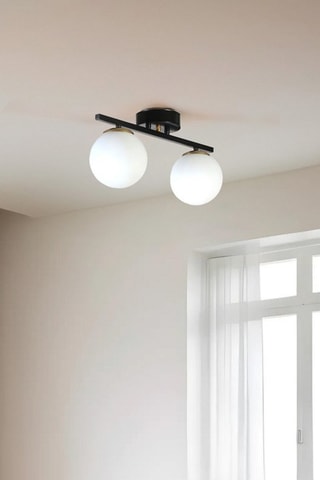 Plafonnier Yeni Can 2 - Noir et blanc - 2 x 60 W