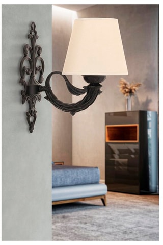 Applique murale Lily - Beige et noir - 40 W