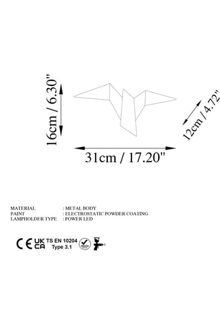 Applique murale LED Pacali - Doré - 1 W