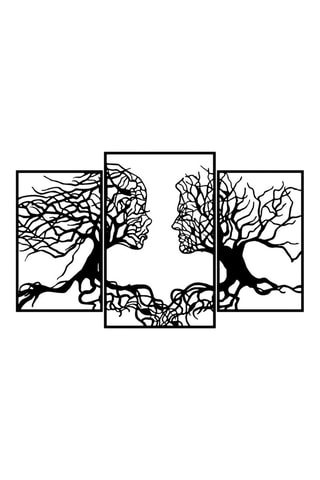 Décoration murale Love Tree - 116 x 71 cm - Noir