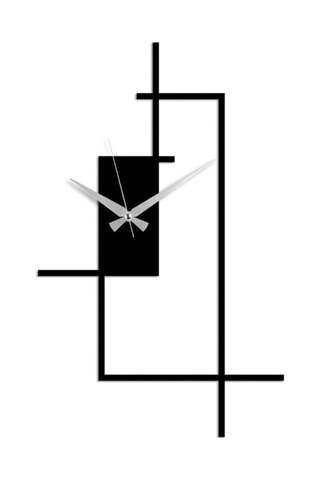 Horloge murale - 49 x 30 cm - Noir