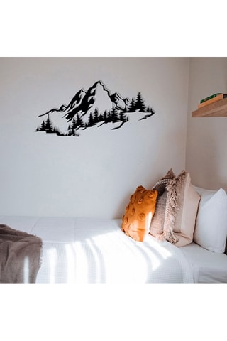 Décoration murale Moutain 3 - Noir - 67 x 30 cm