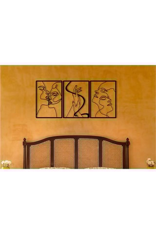 Décoration murale The Unity Of Love - 109 x 50 cm - Noir