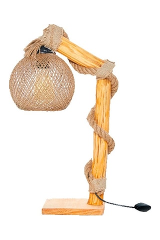 Lampe à poser en bois Canasta - Naturel - 60 W