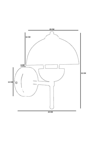 Applique murale - Doré - 40 W