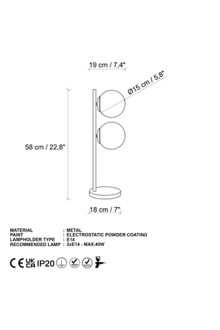 Lampe à poser - Doré - 40 W