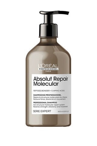 Shampoing Absolut Repair Molecular - Convient aux cheveux abîmés, colorés, décolorés et naturels - 500 ml