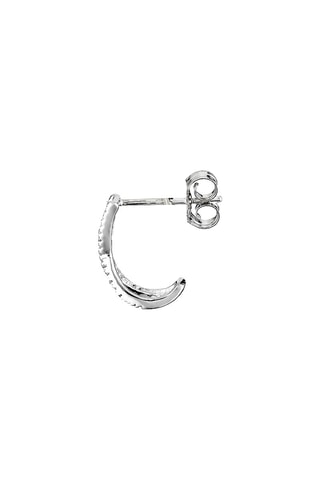 Boucles d'oreilles Croisement Or blanc et diamants