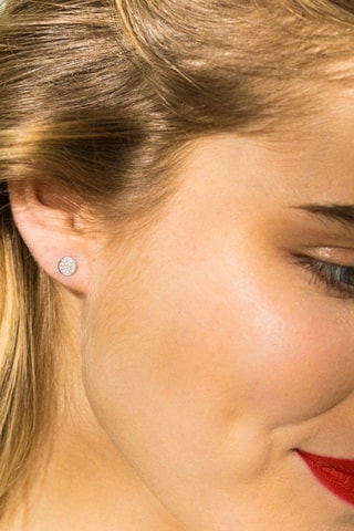 Puces Sucria Or blanc et diamants