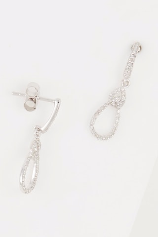 Boucles d'oreilles - 
Or blanc et diamants