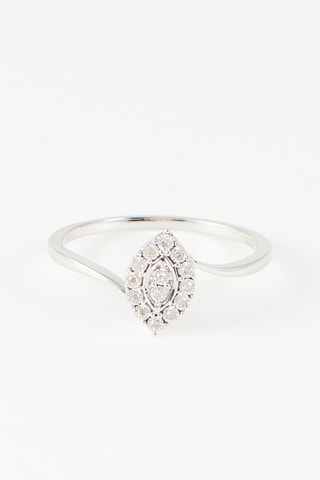 Bague Vénus - 
Or blanc et diamants