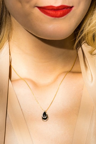 Pendentif Galapagos - Or jaune, diamants et agate