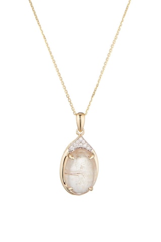 Pendentif Betafo Or jaune, rutile et diamants