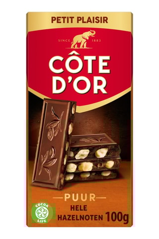 10 x Tablette de chocolat Côte d'Or noir noisettes - 100 g