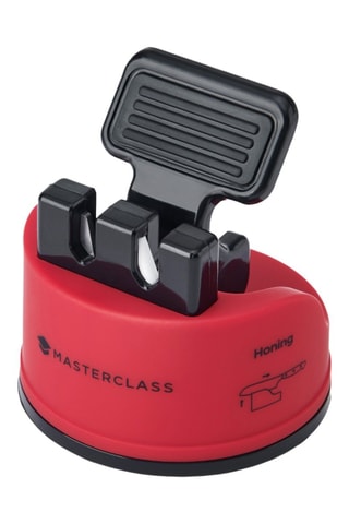 Aiguiseur de couteaux double Smart Sharp en acier inoxydable et céramique - 34,4 x 22,4 x 7 cm - Masterclass