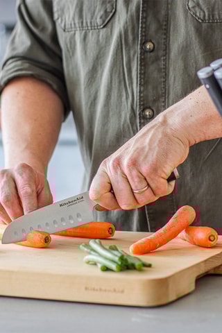 Bloc de 11 pièces en acier inoxydable et bois - Kitchenaid
