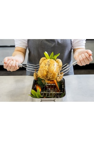 2 fourchettes à viandes en acier inoxydable - 24 cm - Masterclass