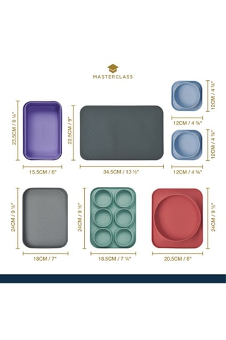 Coffret de pâtisserie en silicone - 7 pièces - Masterclass