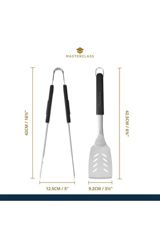 Pince et tournebroche en acier inoxydable - Masterclass