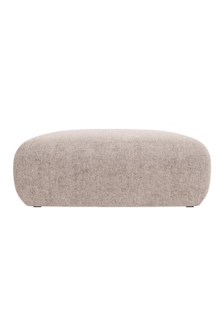 Pouf Nolio - Beige - 2 places - En tissu chenille