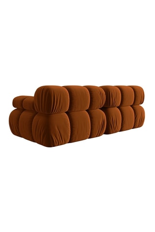 Canapé Tropea - Terracotta - 2 places - Tissu toucher velours