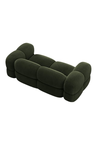 Canapé Loretto - Vert - 3 places - Toucher velours