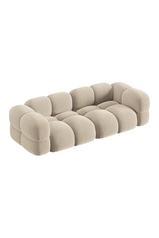 Canapé Lionel - Beige clair - 4 places - Tissu velours