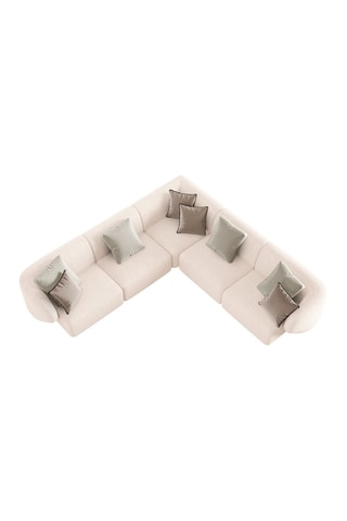 Canapé d'angle Chiara 
Beige clair mélangé