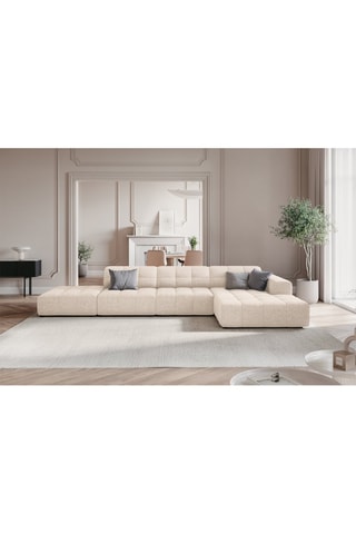Canapé d'angle droit Chicago - Beige clair